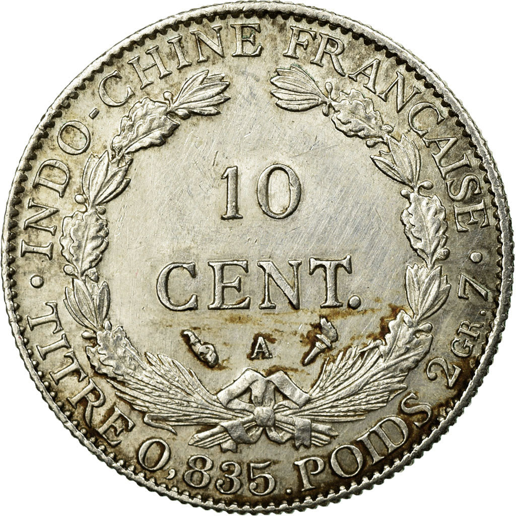 Coin, FRENCH INDO-CHINA, 10 Cents, 1902, Paris, AU(55-58), Silver, KM:9