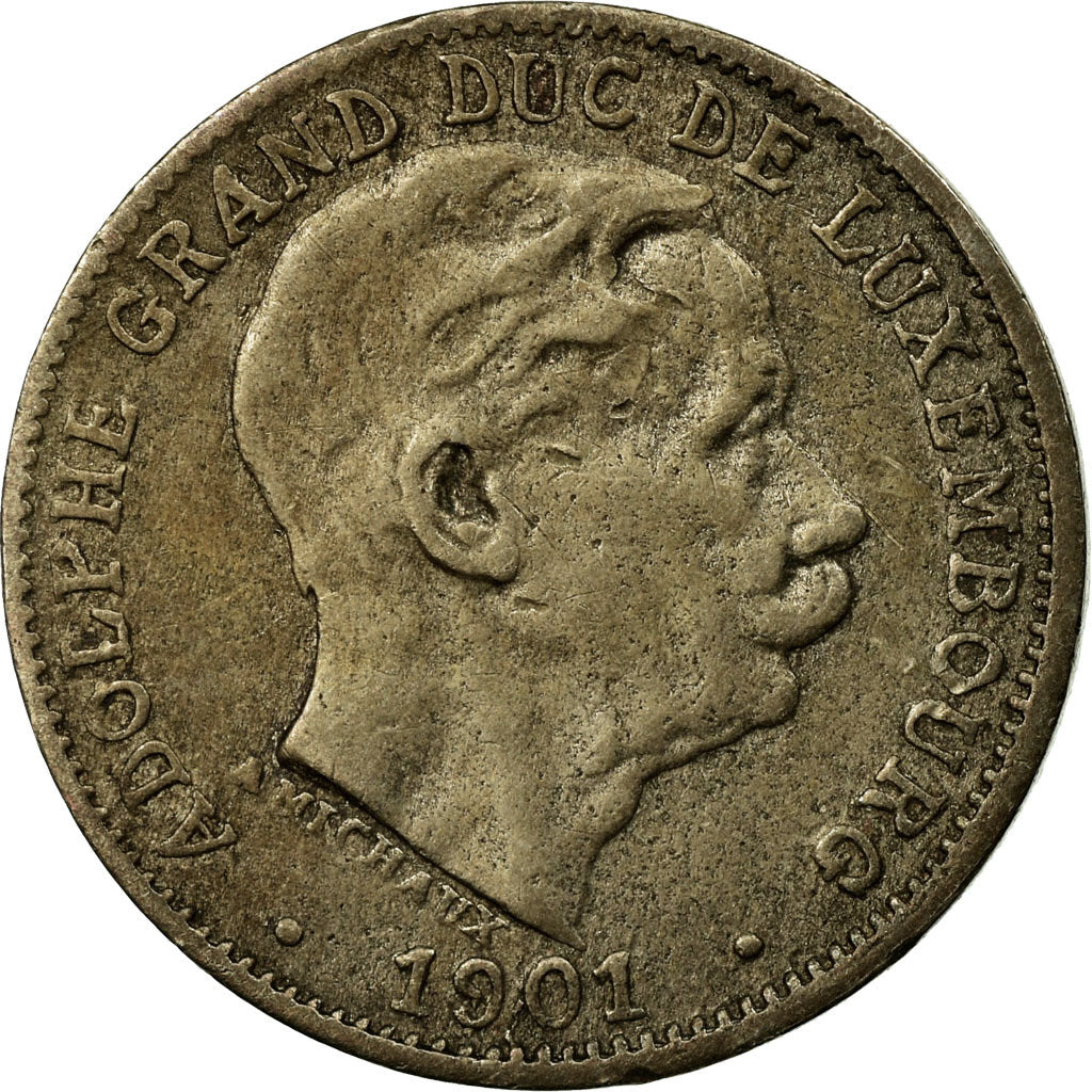 Coin, Luxembourg, Adolphe, 5 Centimes, 1901, EF(40-45), Copper-nickel, KM:24