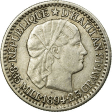 Coin, Haiti, 10 Centimes, 1894, AU(50-53), Silver, KM:44
