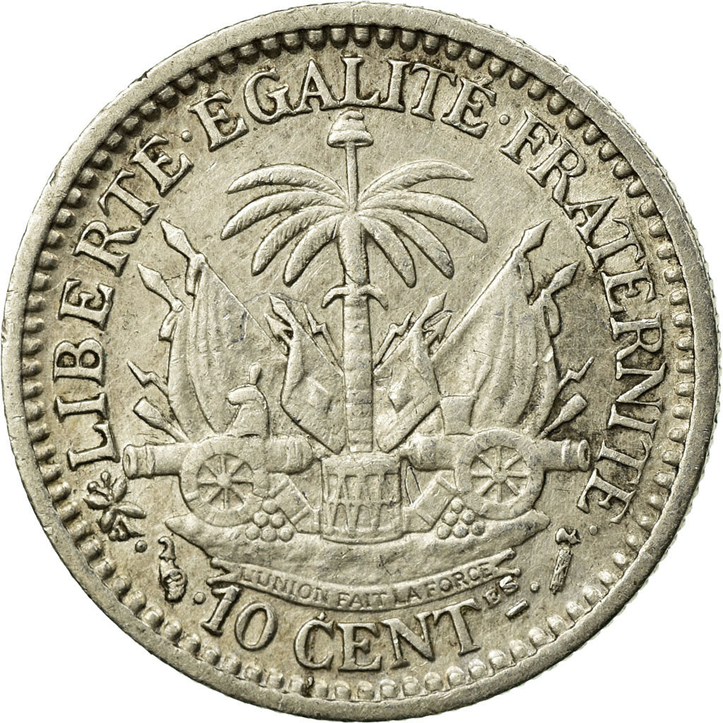 Coin, Haiti, 10 Centimes, 1894, AU(50-53), Silver, KM:44