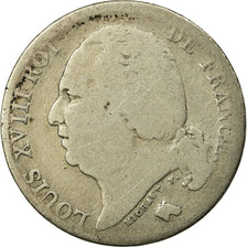 Coin, France, Louis XVIII, Franc, 1822, Paris, F(12-15), Silver
