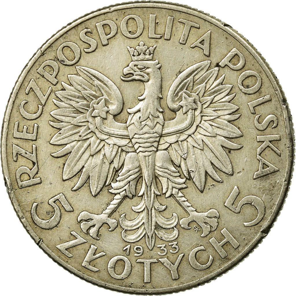 Monnaie, Pologne, 5 Zlotych, 1933, Warsaw, TTB, Argent, KM:21