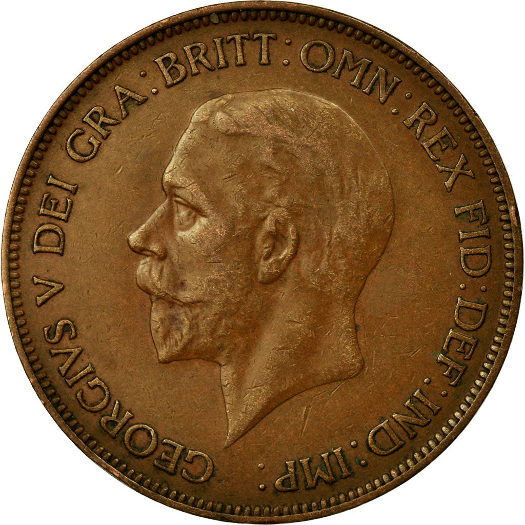 Coin, Great Britain, George V, Penny, 1929, AU(50-53), Bronze, KM:838
