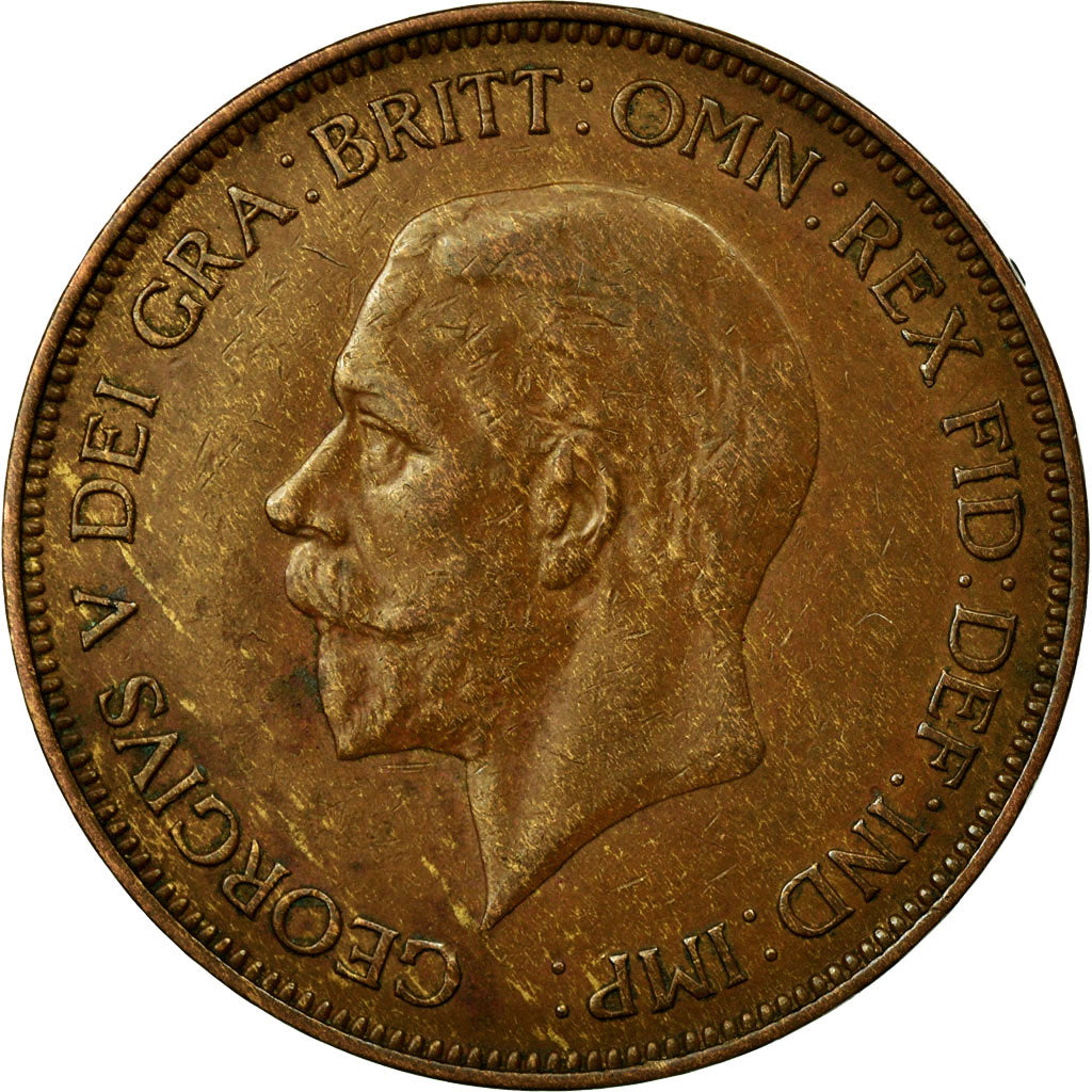 Coin, Great Britain, George V, Penny, 1935, AU(50-53), Bronze, KM:838