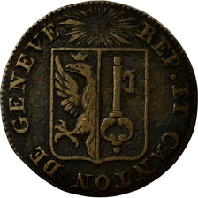 Coin, SWISS CANTONS, GENEVA, Sol, 1825, Genève, EF(40-45), Billon, KM:120