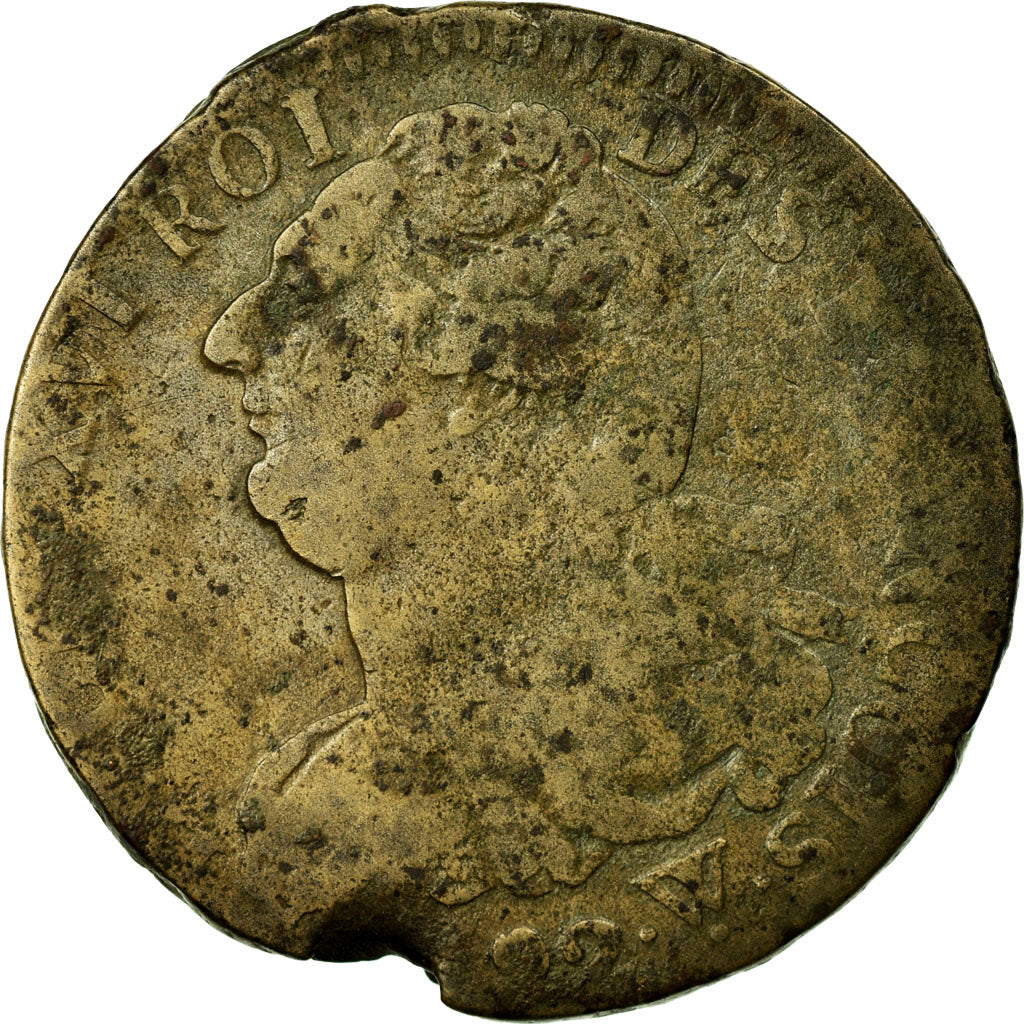 Monnaie, France, Louis XVI, 2 Sols, 1792, Arras, B, Cuivre, Gadoury:25