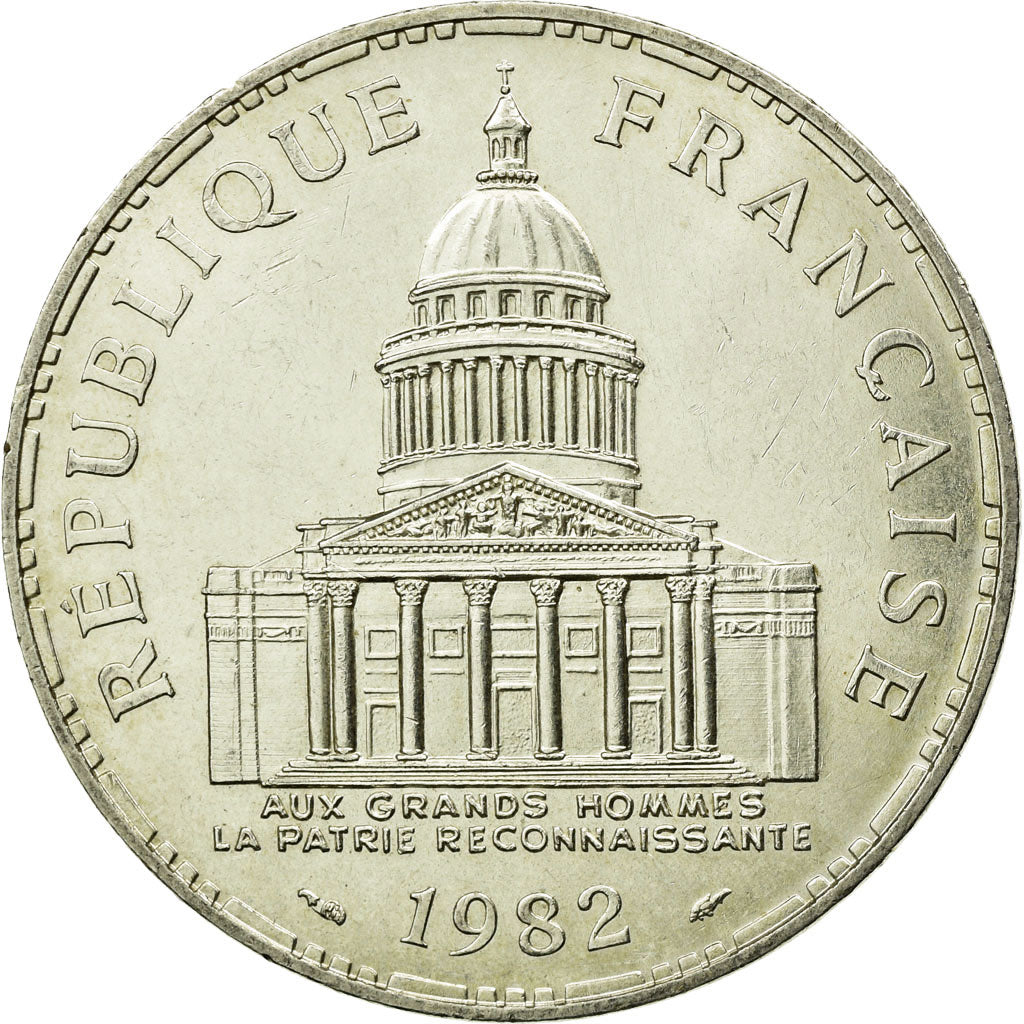 Coin, France, Panthéon, 100 Francs, 1982, Paris, AU(55-58), Silver, KM:951.1