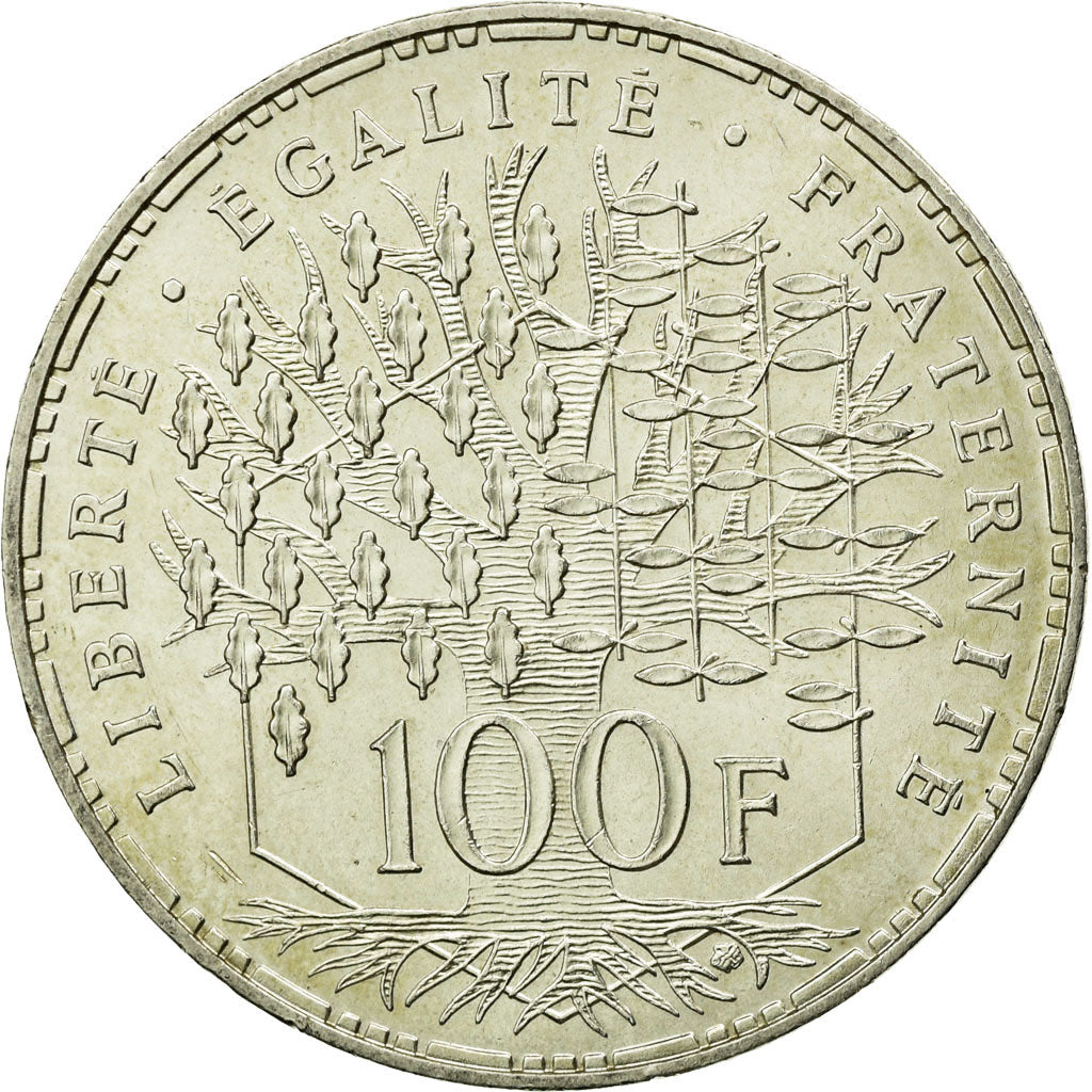 Coin, France, Panthéon, 100 Francs, 1982, Paris, AU(55-58), Silver, KM:951.1