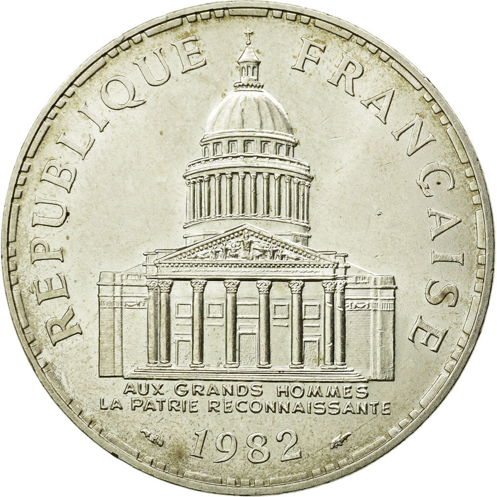 Coin, France, Panthéon, 100 Francs, 1982, Paris, AU(55-58), Silver, KM:951.1