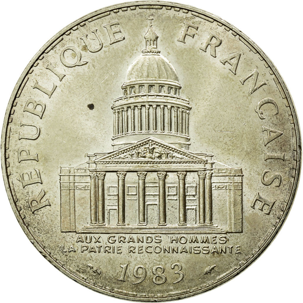Coin, France, Panthéon, 100 Francs, 1983, Paris, AU(55-58), Silver, KM:951.1