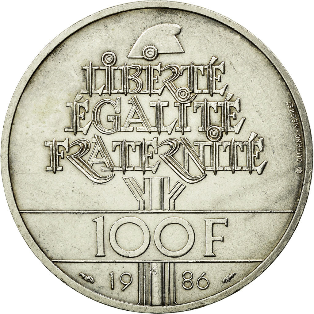 Monnaie, France, Statue de la Liberté, 100 Francs, 1986, Paris, SUP, Argent