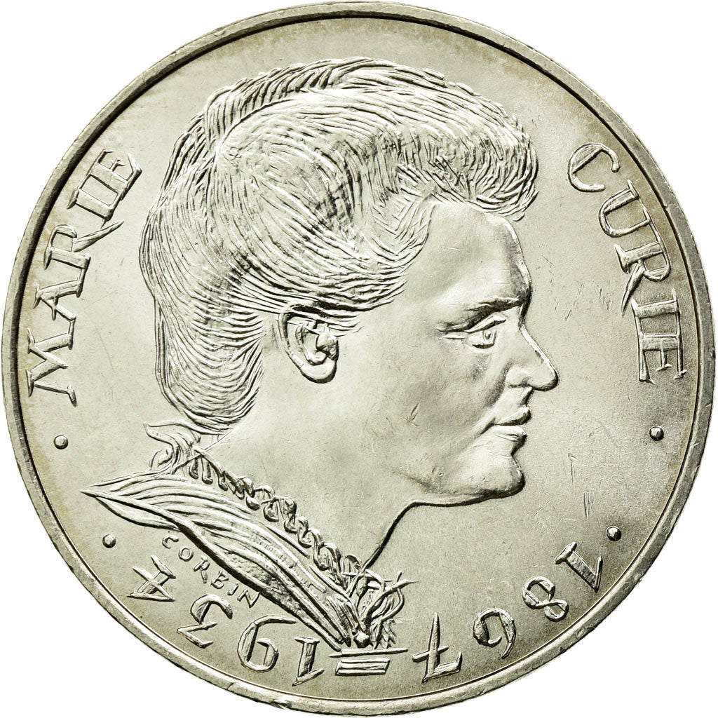 Moneta, Francja, Marie Curie, 100 Francs, 1984, Paris, AU(55-58), Srebro
