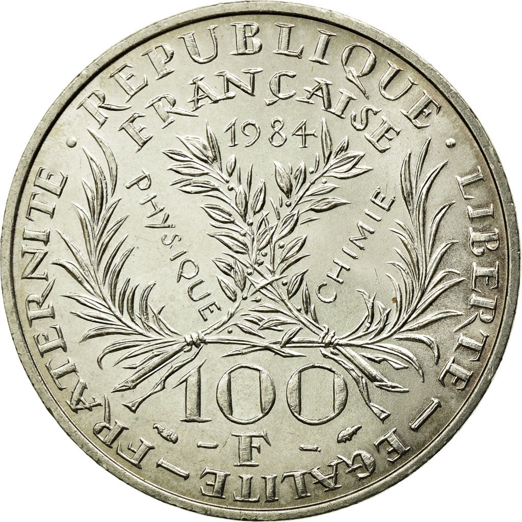 Moneta, Francja, Marie Curie, 100 Francs, 1984, Paris, AU(55-58), Srebro