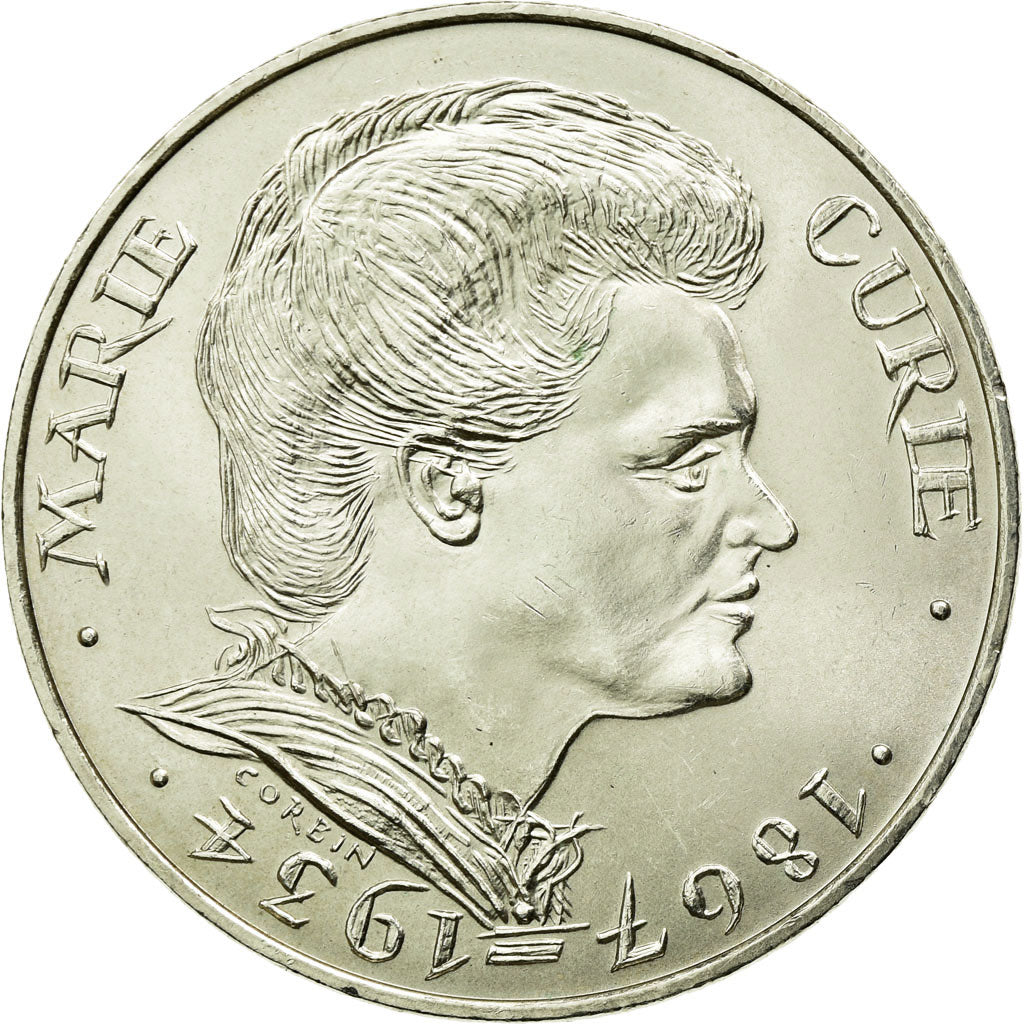 Moneta, Francja, Marie Curie, 100 Francs, 1984, Paris, AU(55-58), Srebro