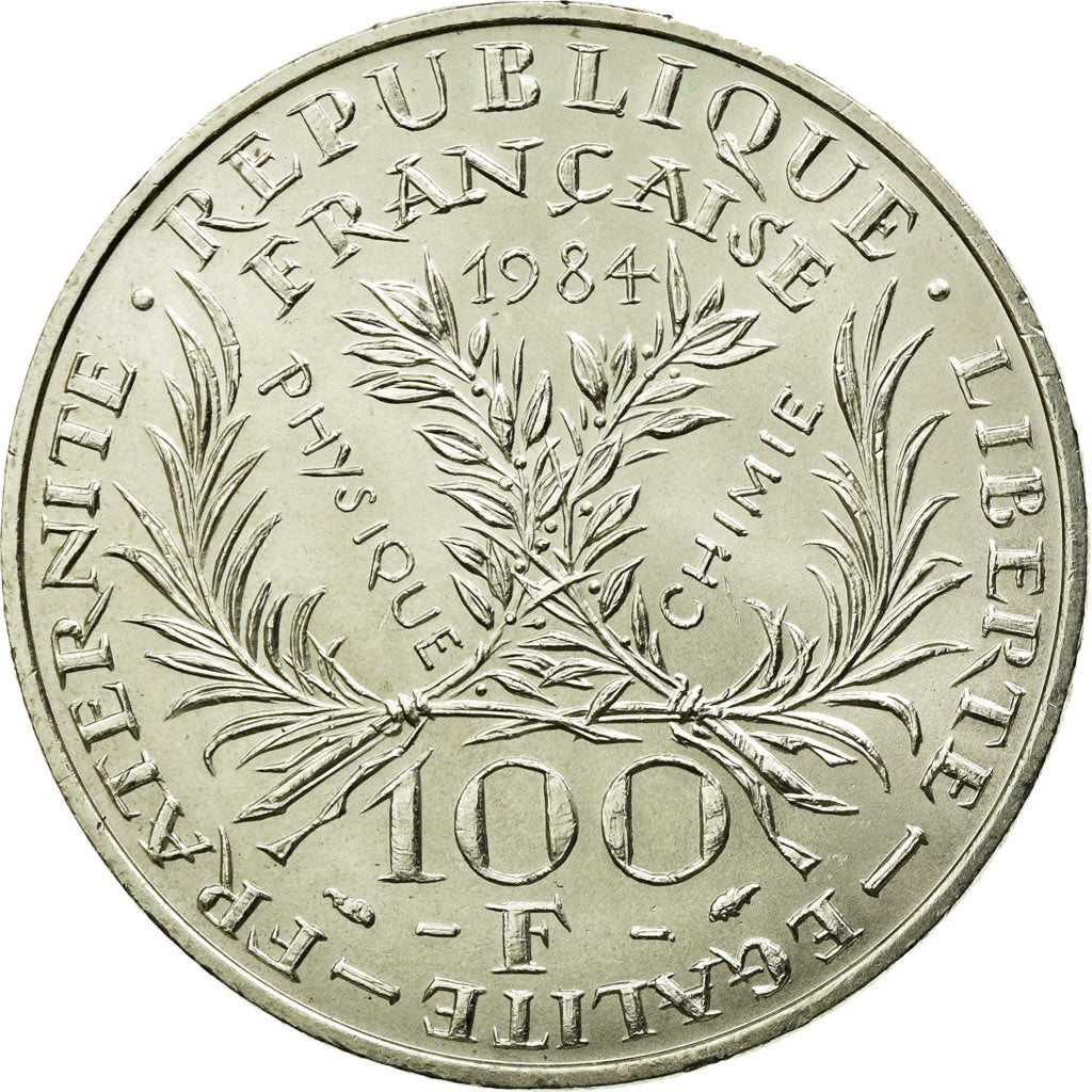 Moneta, Francja, Marie Curie, 100 Francs, 1984, Paris, AU(55-58), Srebro