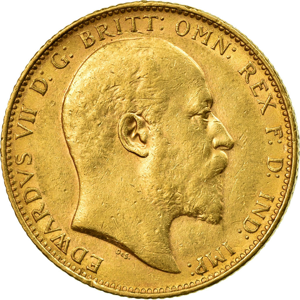 Coin, Australia, Edward VII, Sovereign, 1902, Melbourne, AU(50-53), Gold, KM:15
