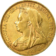 Munten, Australië, Victoria, Sovereign, 1901, Melbourne, ZF+, Goud, KM:13