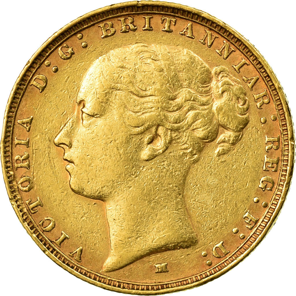 Coin, Australia, Victoria, Sovereign, 1886, Melbourne, EF(40-45), Gold, KM:7