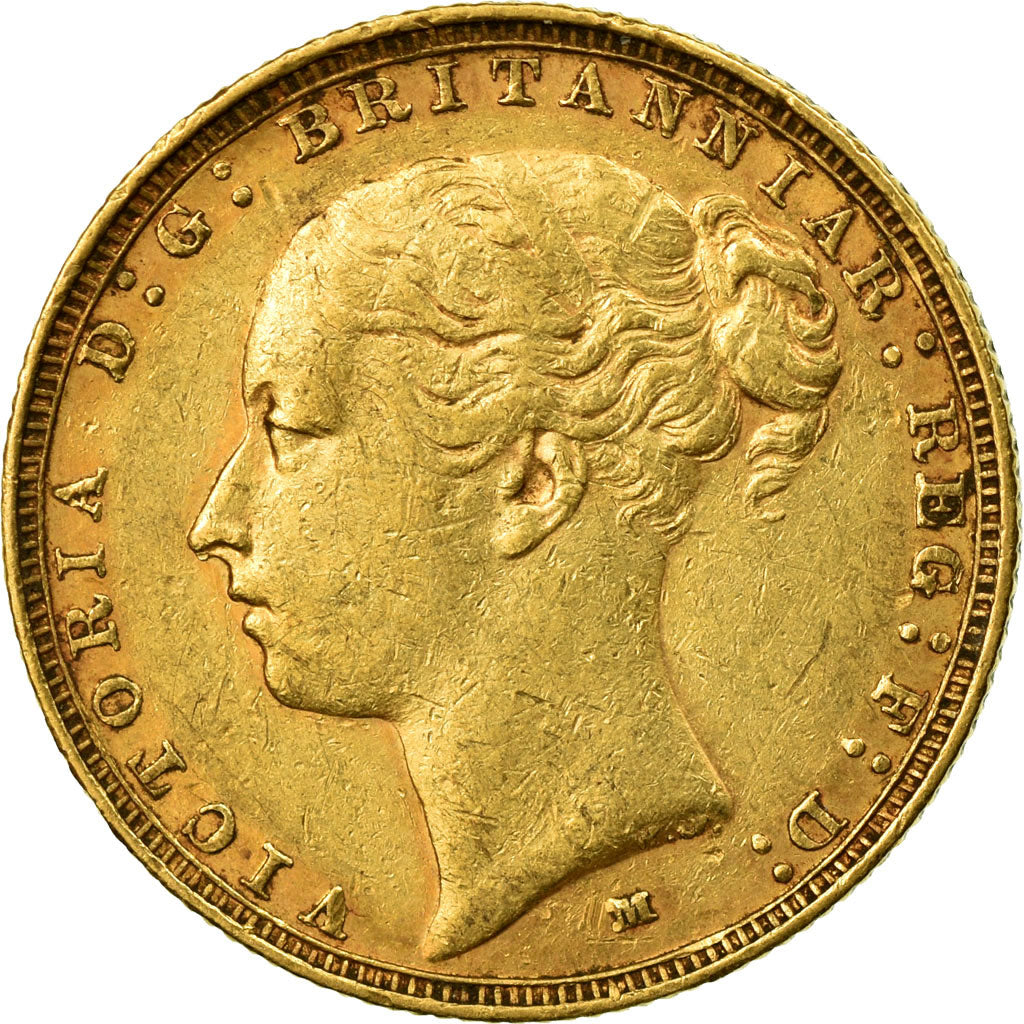Coin, Australia, Victoria, Sovereign, 1886, Melbourne, EF(40-45), Gold, KM:7