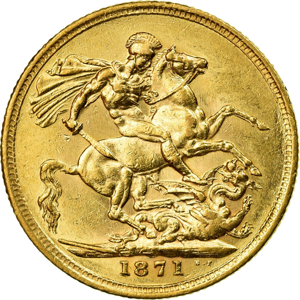 Moeda, Austrália, Victoria, Sovereign, 1871, Sydney, AU(50-53), Dourado, KM:7