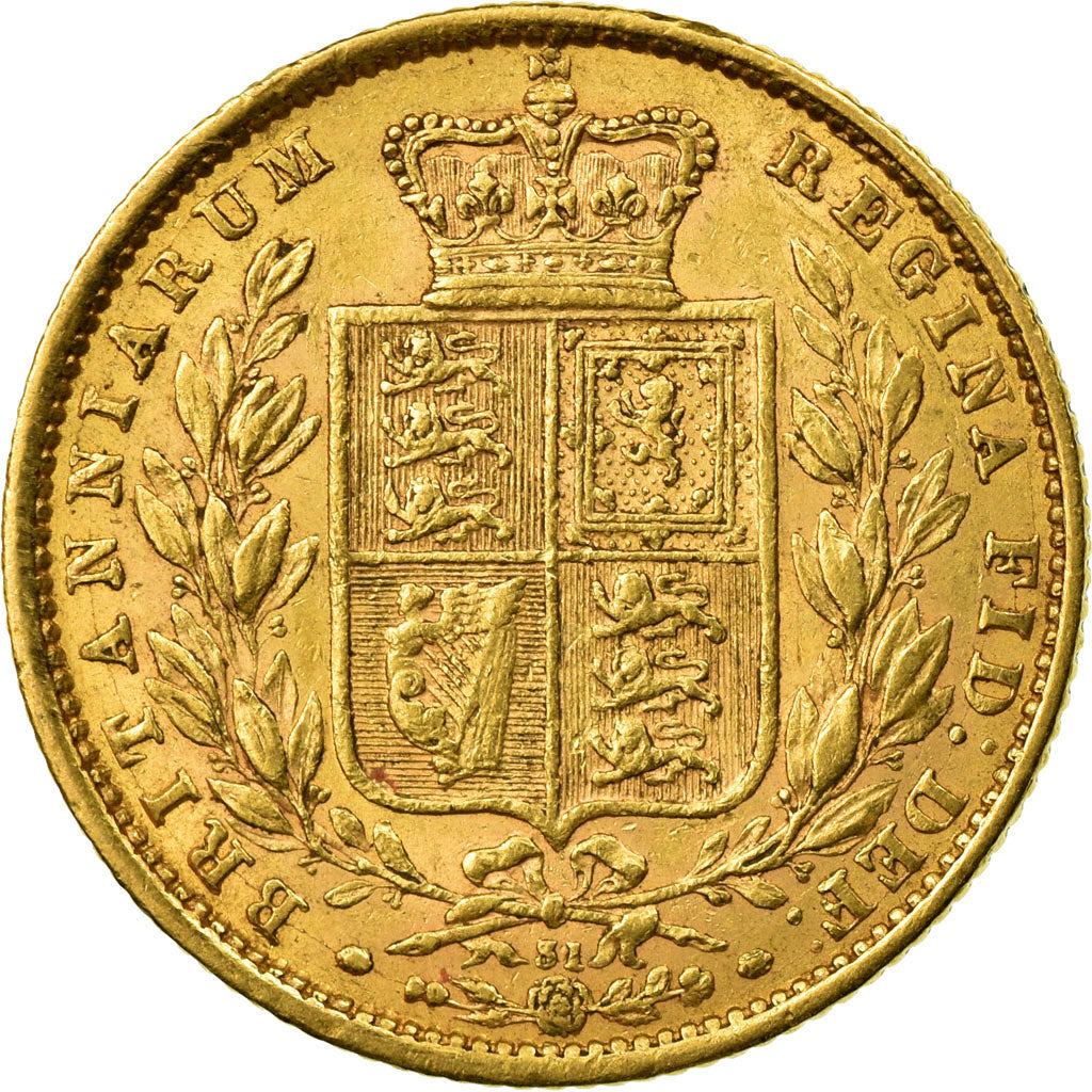 Coin, Great Britain, Victoria, Sovereign, 1872, EF(40-45), Gold, KM:736.2