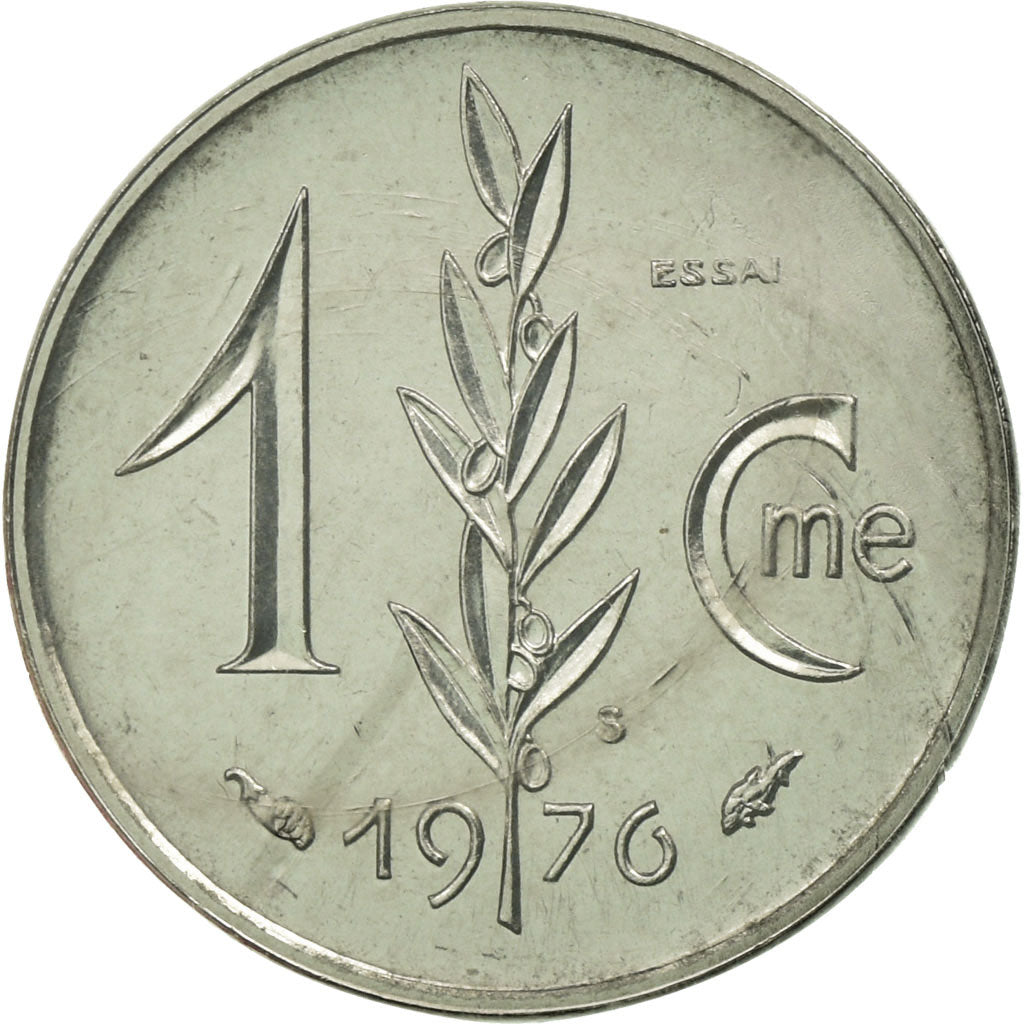 Münze, Monaco, Centime, 1976, ESSAI, STGL, Stainless Steel, KM:E68, Gadoury:MC