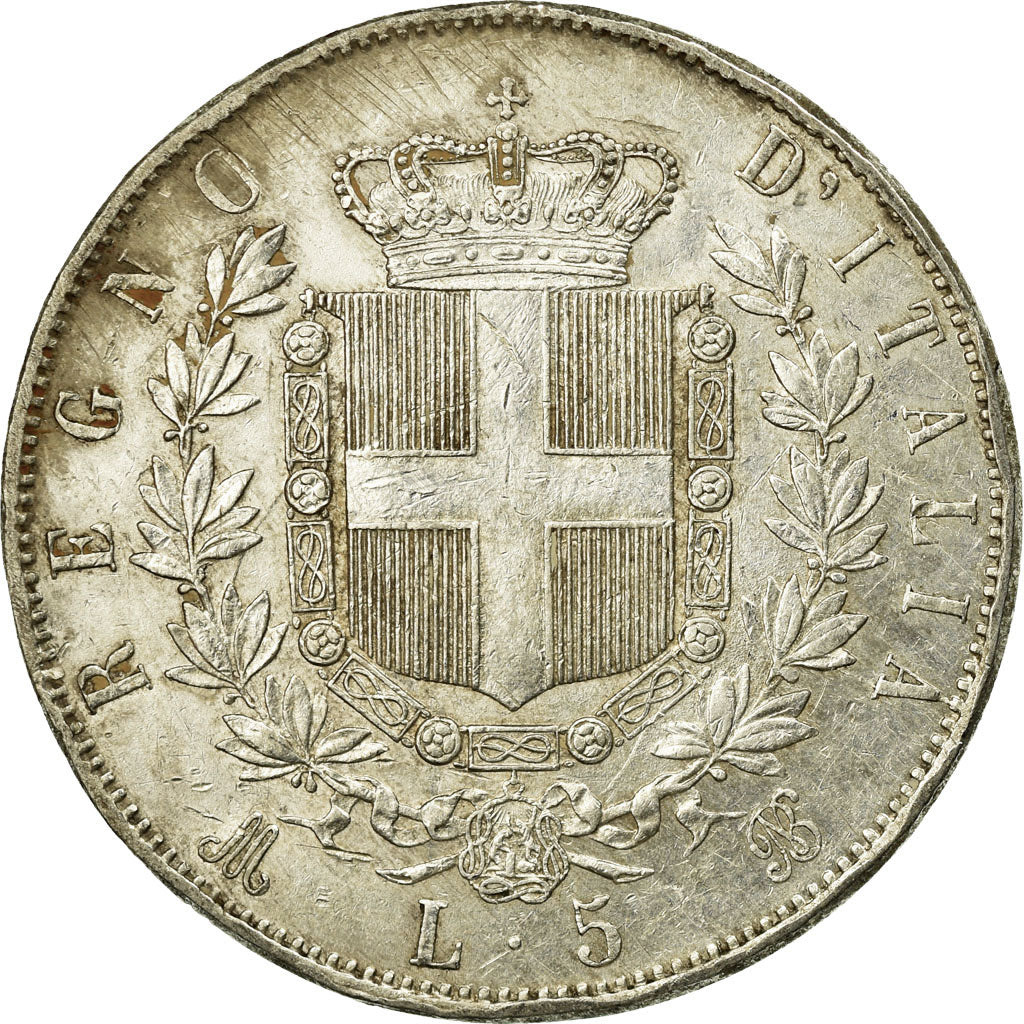 Monnaie, Italie, Vittorio Emanuele II, 5 Lire, 1873, Milan, TTB, Argent, KM:8.3