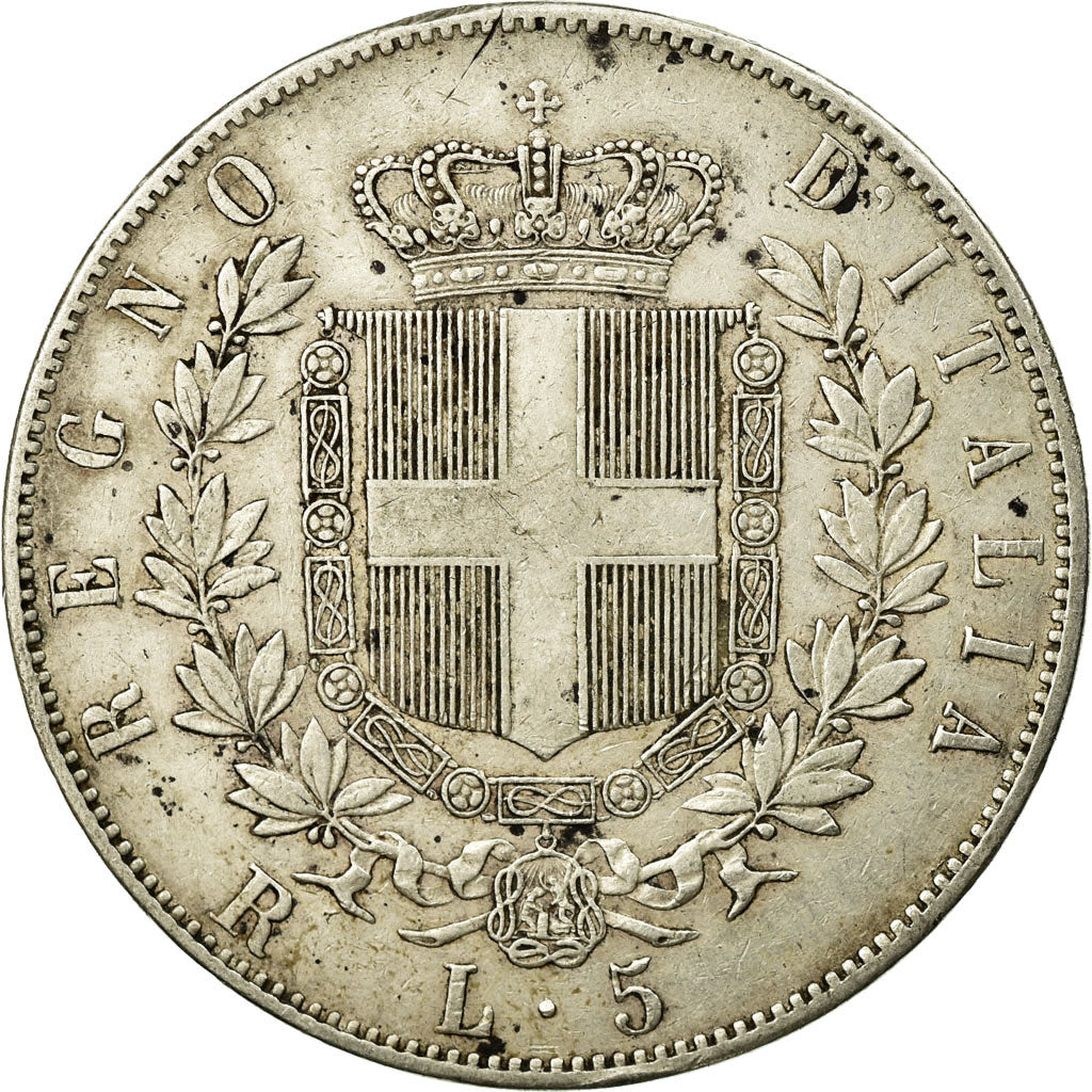 Monnaie, Italie, Vittorio Emanuele II, 5 Lire, 1877, Rome, TTB, Argent, KM:8.4