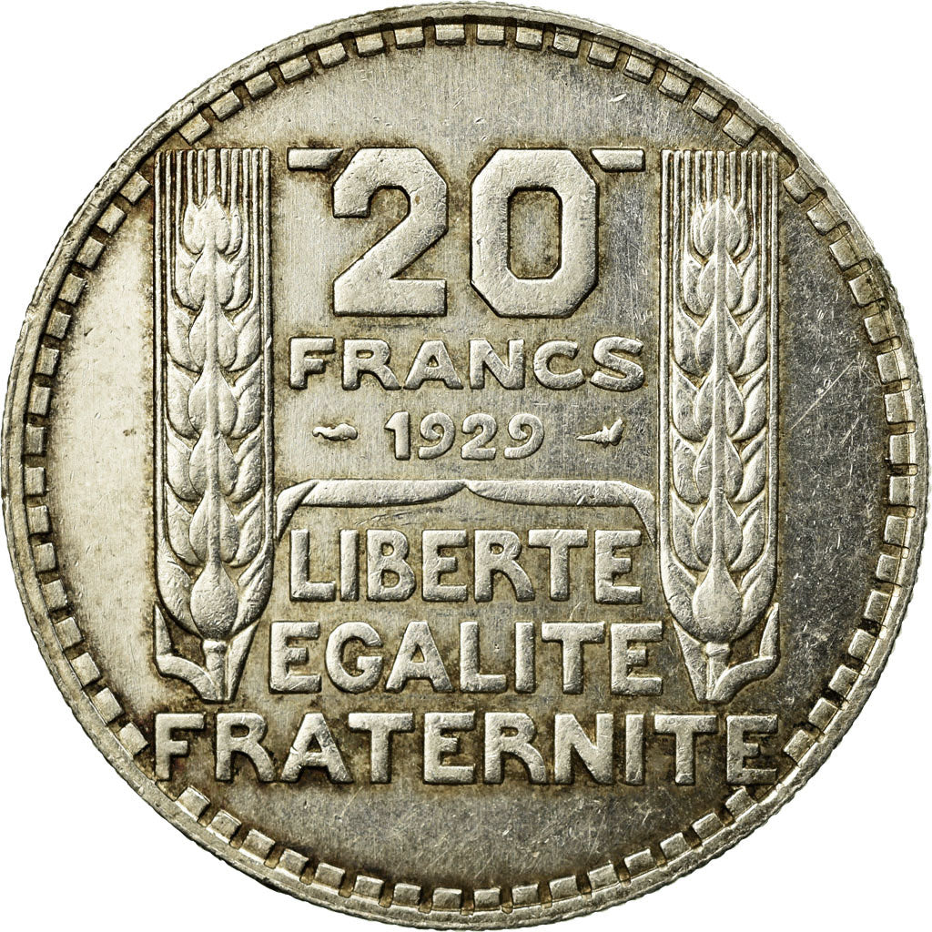 Moneta, Francja, Turin, 20 Francs, 1929, Paris, EF(40-45), Srebro, KM:879