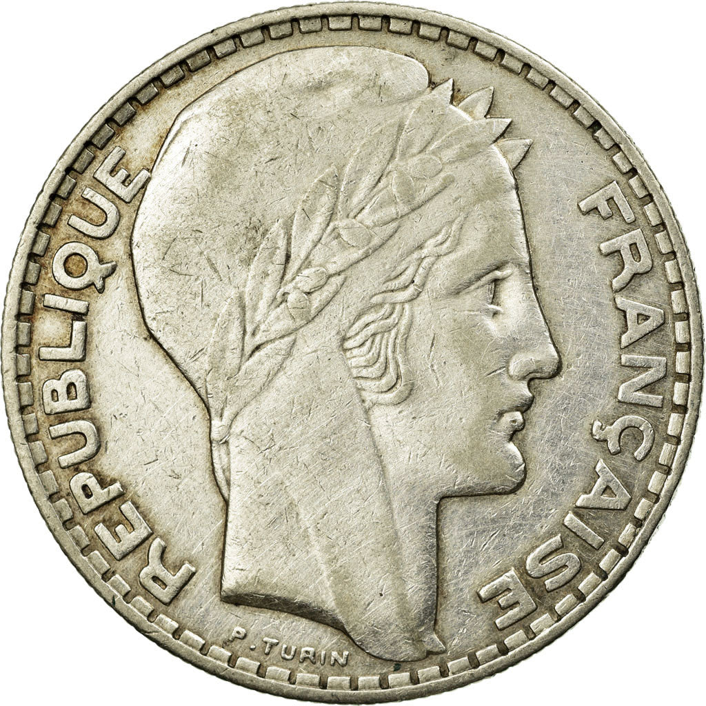 Moneta, Francja, Turin, 20 Francs, 1933, Paris, AU(50-53), Srebro, KM:879