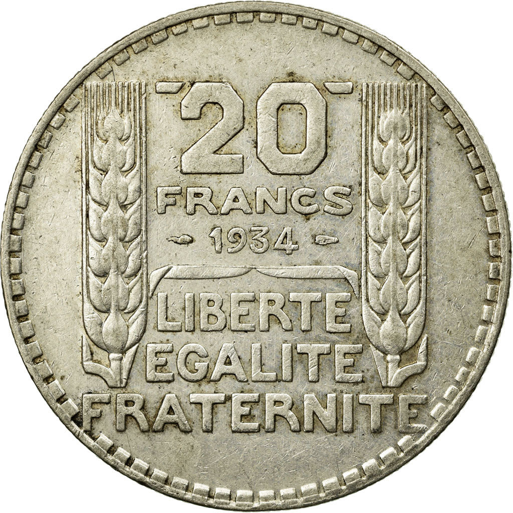 Monnaie, France, Turin, 20 Francs, 1934, Paris, TTB, Argent, Gadoury:852, KM:879