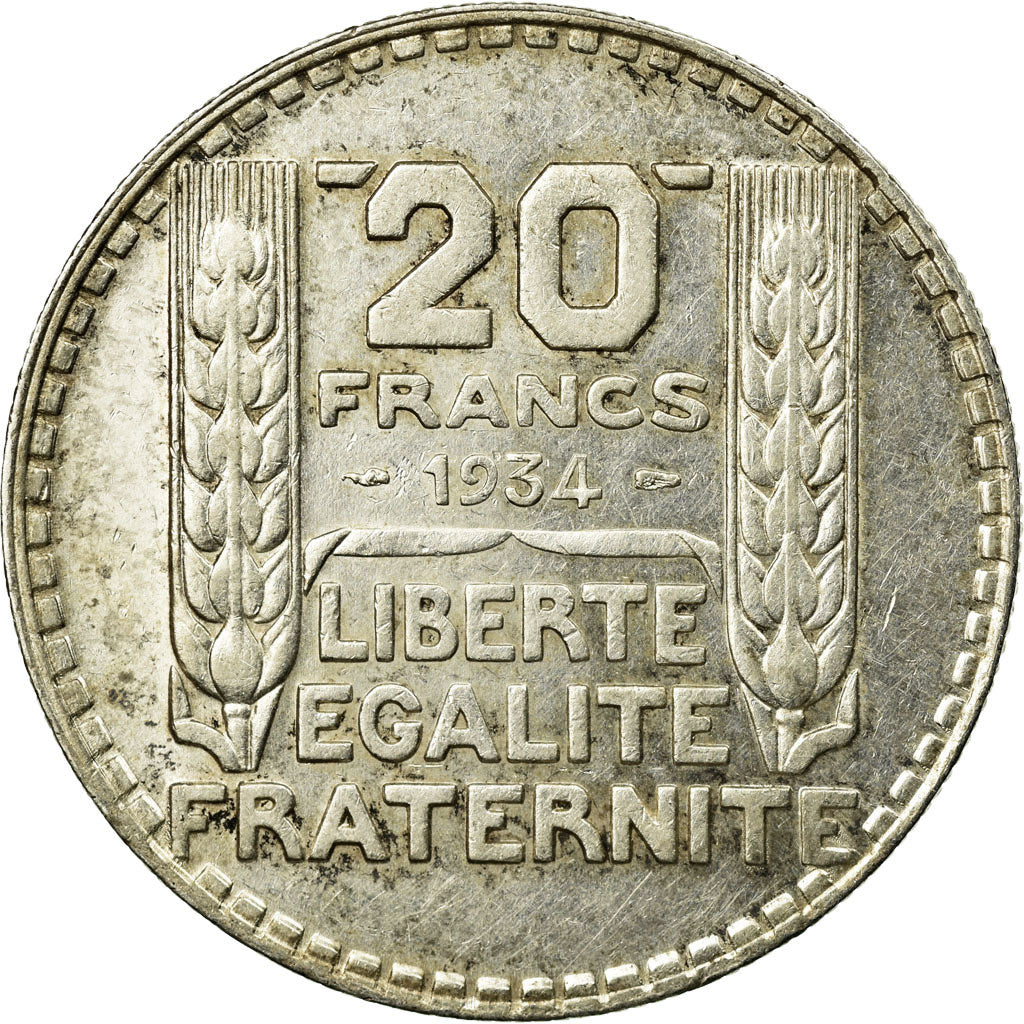 Monnaie, France, Turin, 20 Francs, 1934, Paris, TTB, Argent, Gadoury:852, KM:879