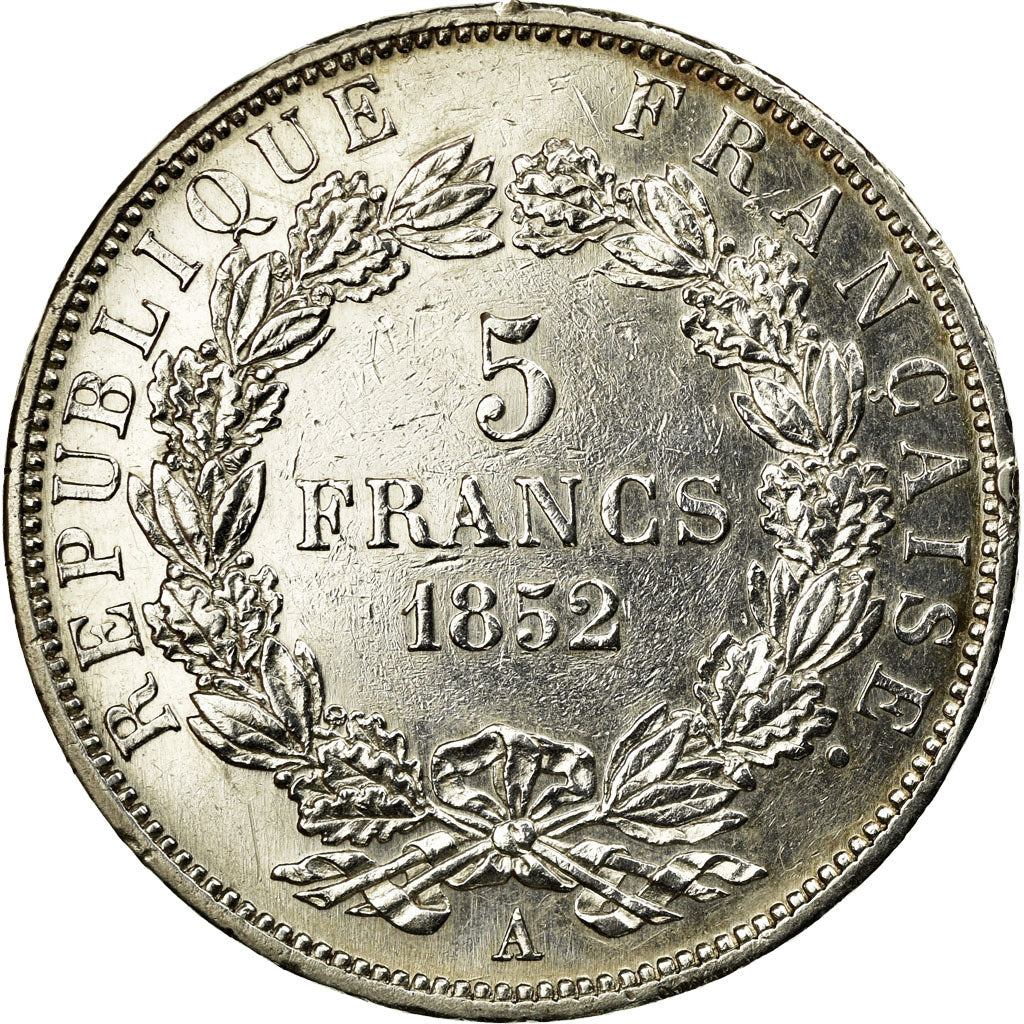 Monnaie, France, Napoléon III, 5 Francs, 1852, Paris, TTB+, Argent