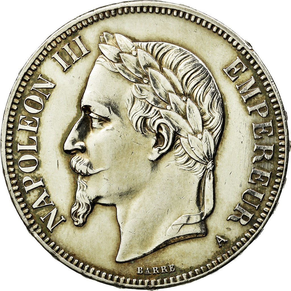 Munten, Frankrijk, Napoleon III, 5 Francs, 1870, Paris, ZF+, KM 799.1