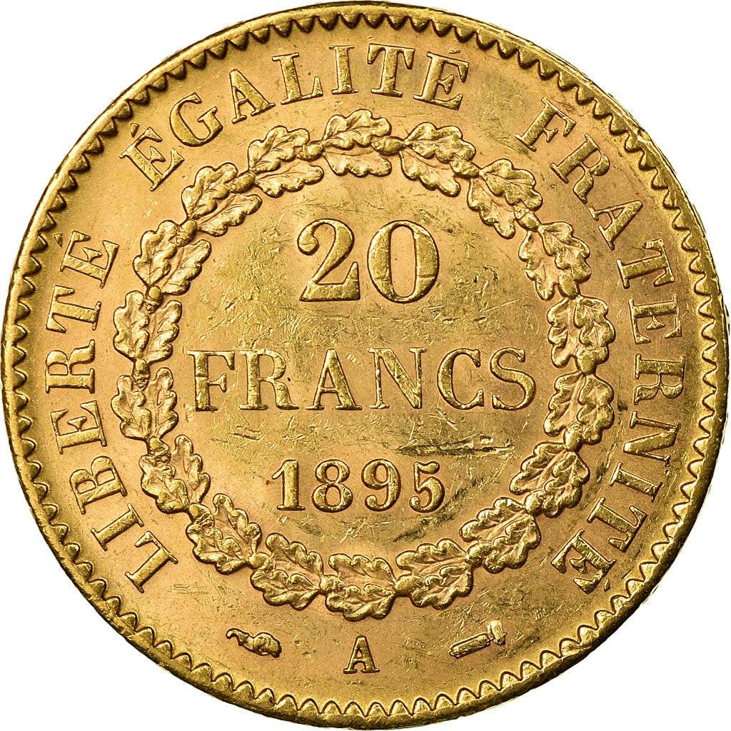 Moneta, Francia, Génie, 20 Francs, 1895, Paris, SPL-, Oro, KM:825, Gadoury:1063