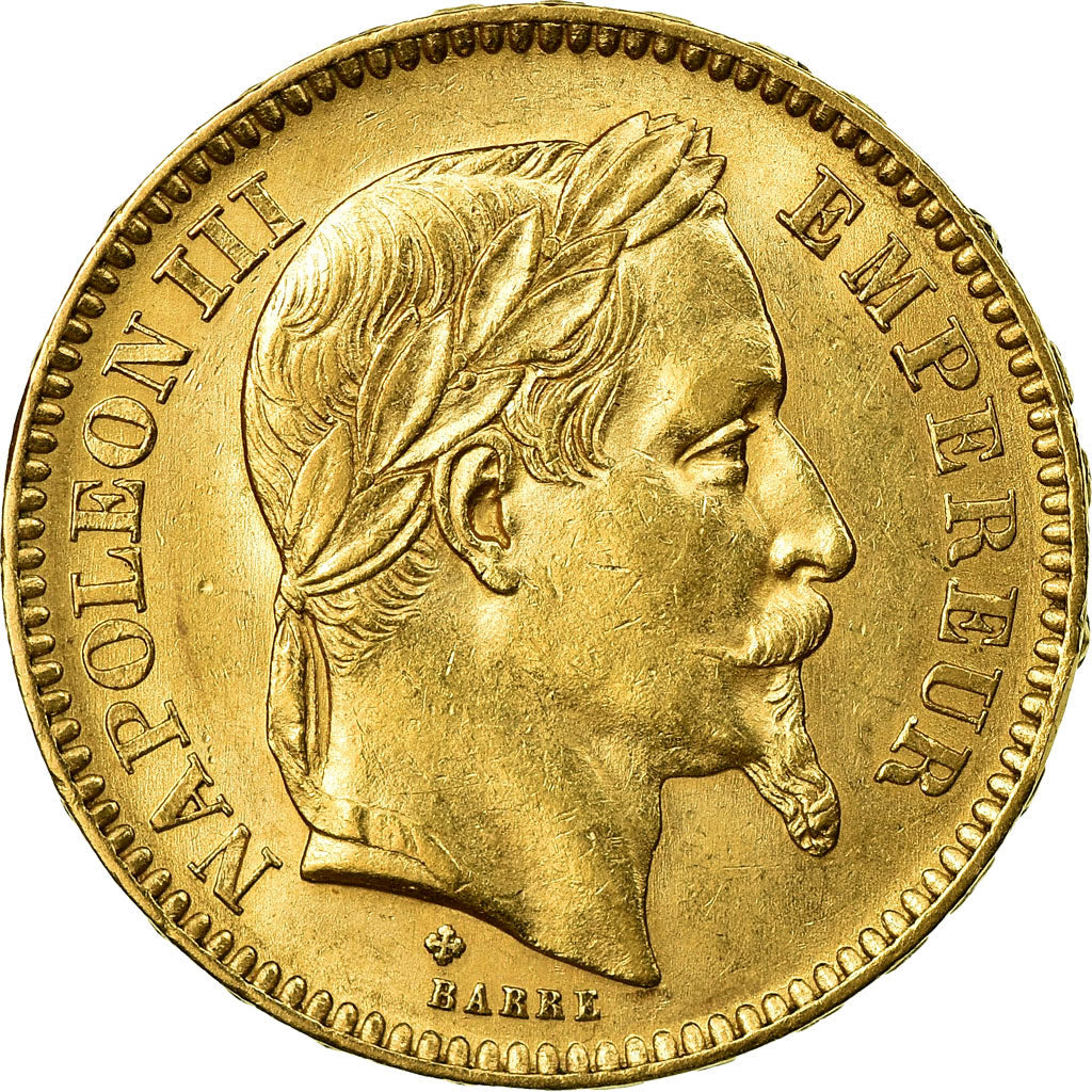 Monnaie, France, Napoléon III, 20 Francs, 1865, Strasbourg, SUP
