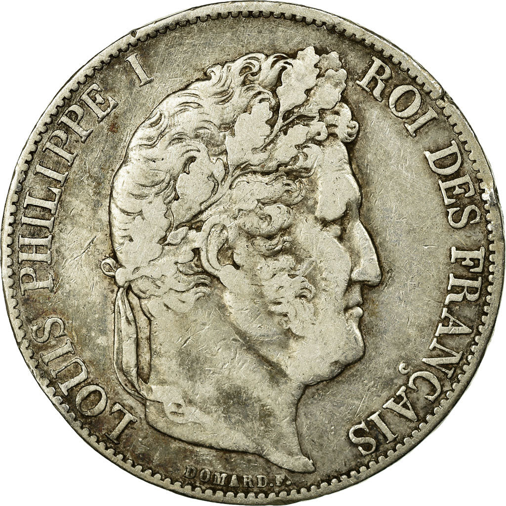 Coin, France, Louis-Philippe, 5 Francs, 1845, Lille, VF(30-35), Silver