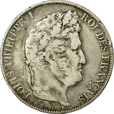 Coin, France, Louis-Philippe, 5 Francs, 1845, Lille, VF(30-35), Silver