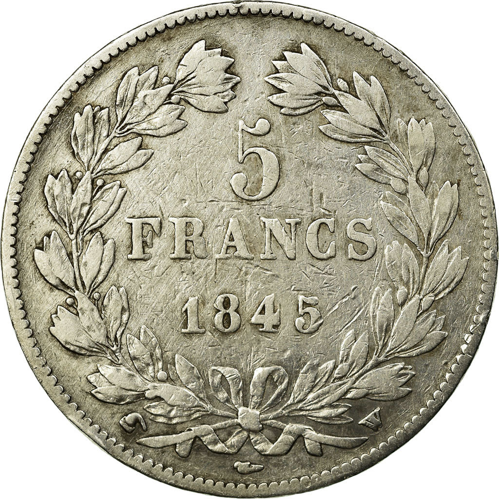 Coin, France, Louis-Philippe, 5 Francs, 1845, Lille, VF(30-35), Silver