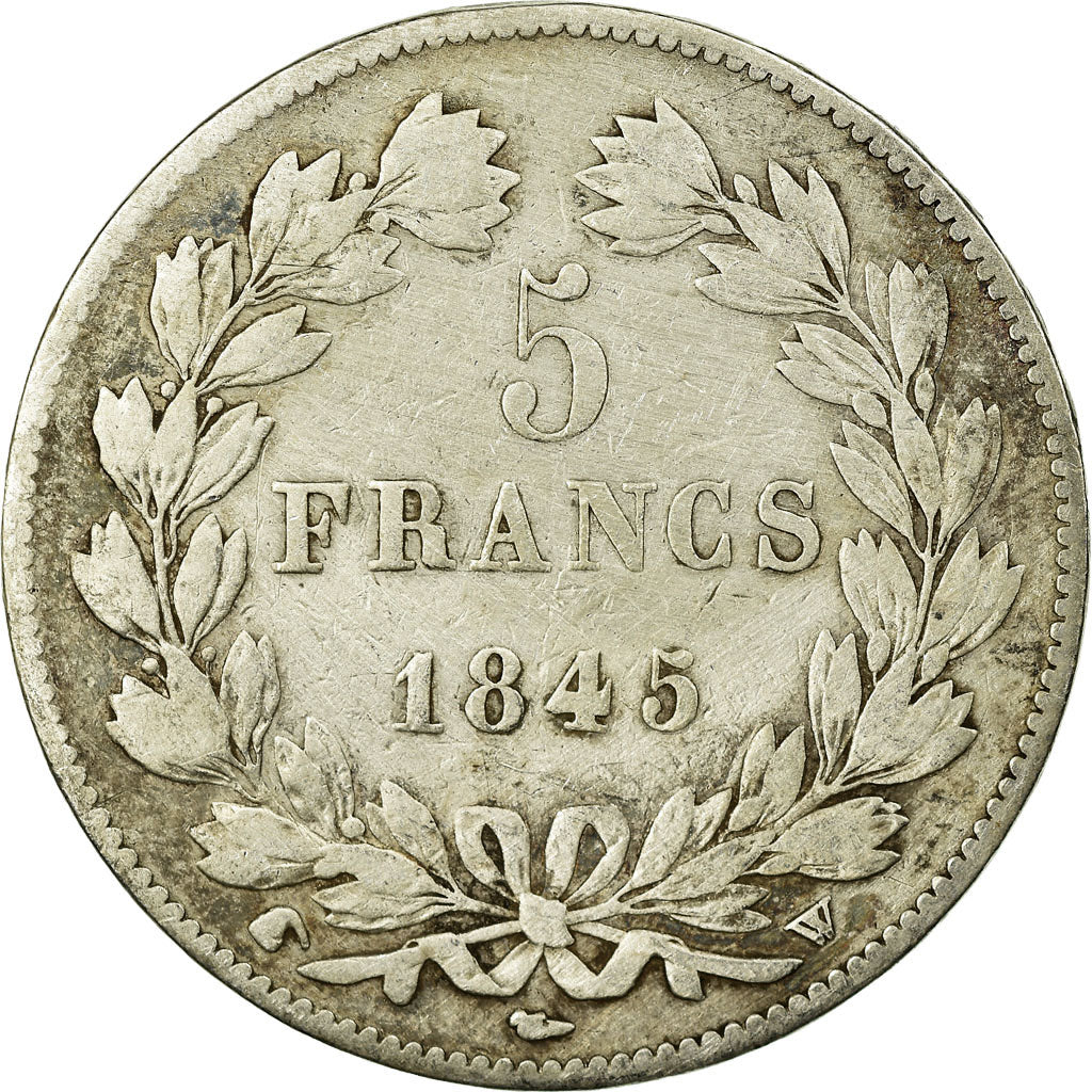 Coin, France, Louis-Philippe, 5 Francs, 1845, Lille, VF(30-35), Silver