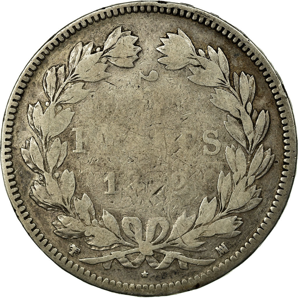 Moeda, França, Louis-Philippe, 5 Francs, 1832, Marseille, F(12-15), Prata