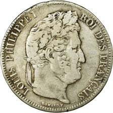 Monnaie, France, Louis-Philippe, 5 Francs, 1837, Marseille, TB, Argent