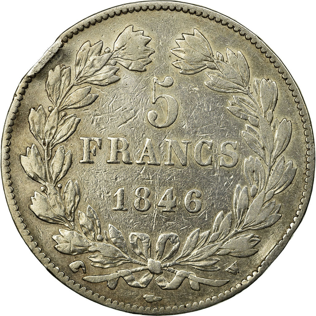 Coin, France, Louis-Philippe, 5 Francs, 1846, Lille, VF(30-35), Silver