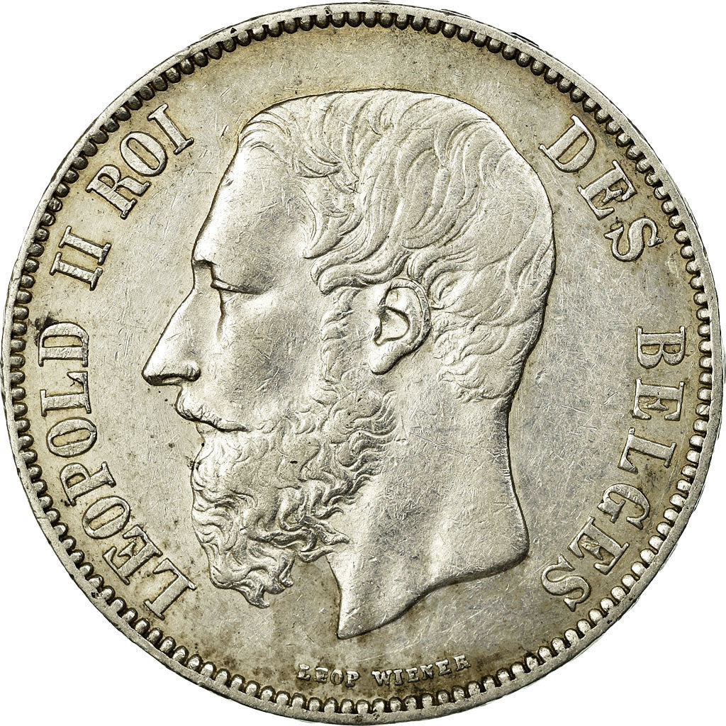 Monnaie, Belgique, Leopold II, 5 Francs, 5 Frank, 1871, TTB, Argent, KM:24
