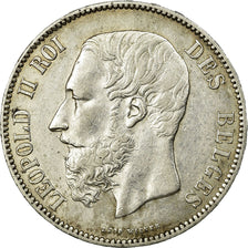 Monnaie, Belgique, Leopold II, 5 Francs, 5 Frank, 1871, TTB, Argent, KM:24