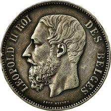 Coin, Belgium, Leopold II, 5 Francs, 5 Frank, 1873, EF(40-45), Silver, KM:24