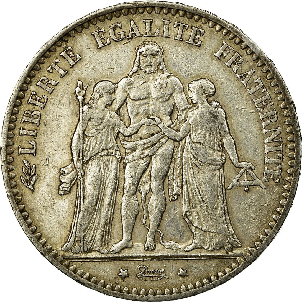 Coin, France, Hercule, 5 Francs, 1875, Paris, VF(30-35), Silver, KM:820.1