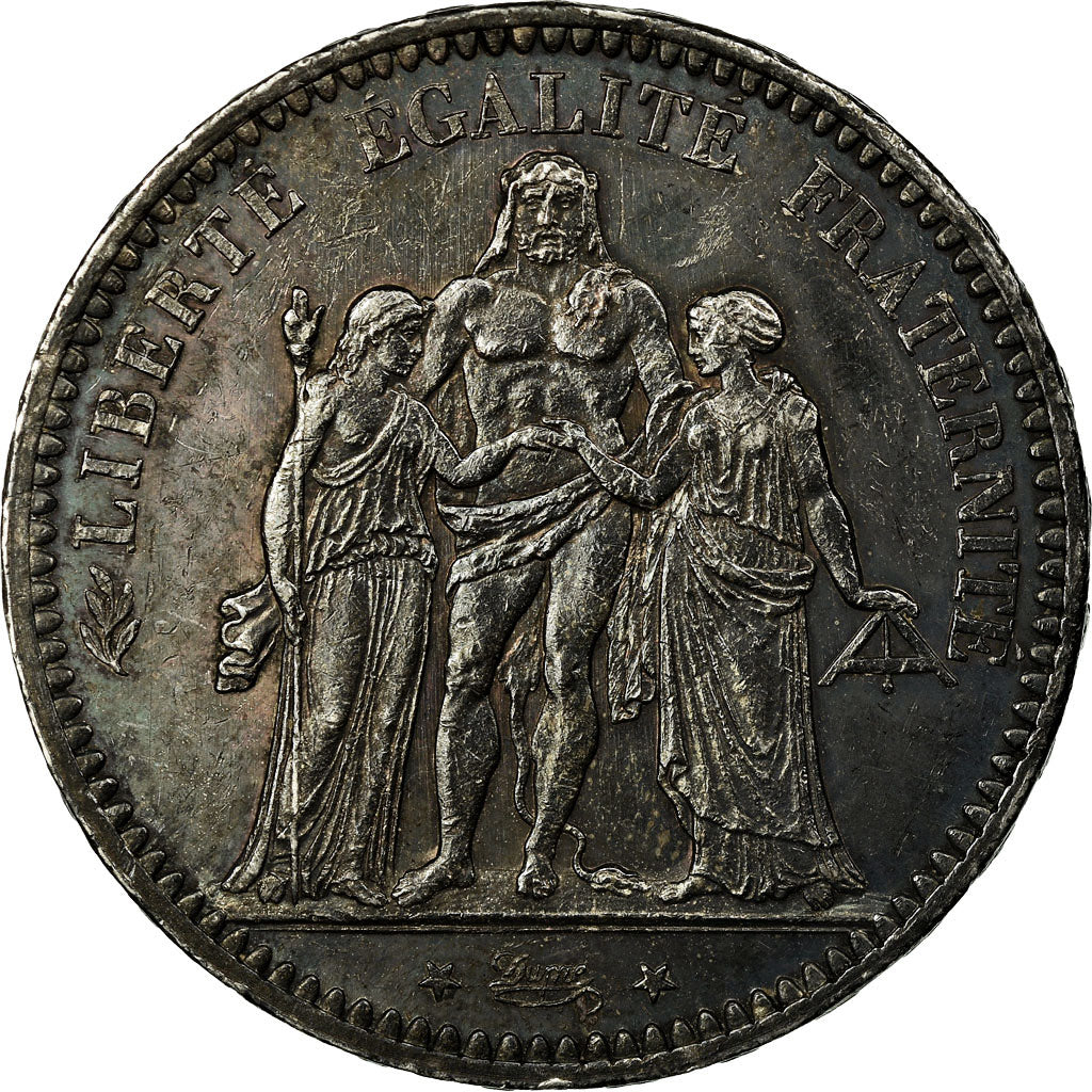 Moneta, Francia, Hercule, 5 Francs, 1873, Paris, SPL-, Argento, KM:820.1