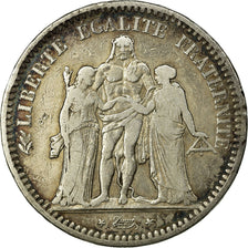 Monnaie, France, Hercule, 5 Francs, 1849, Paris, TB+, Argent, Gadoury:683