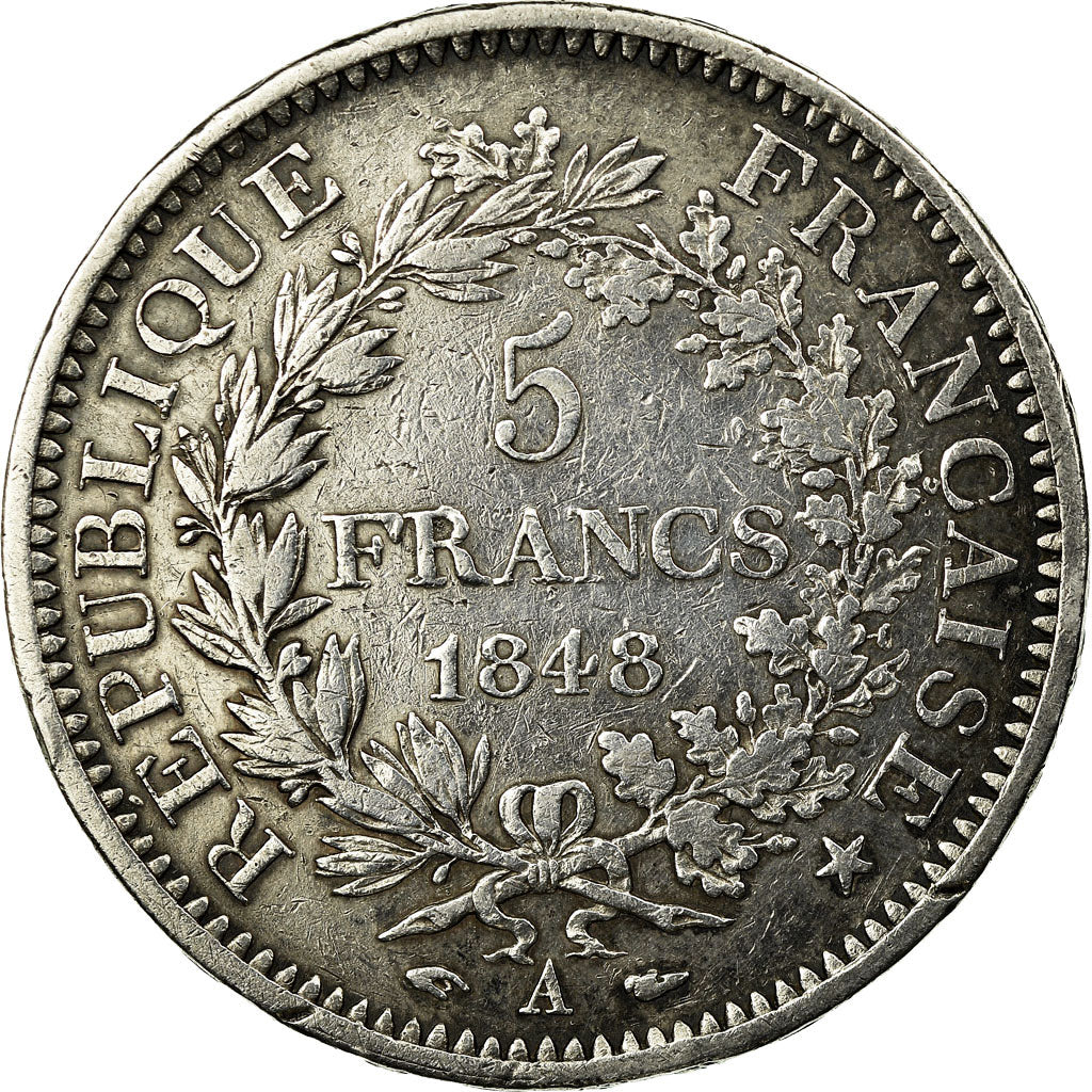 Coin, France, Hercule, 5 Francs, 1848, Paris, VF(30-35), Silver, KM:756.1
